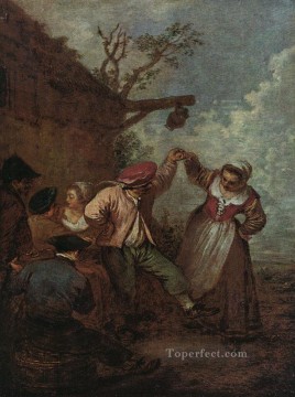  danza Lienzo - Danza campesina Jean Antoine Watteau